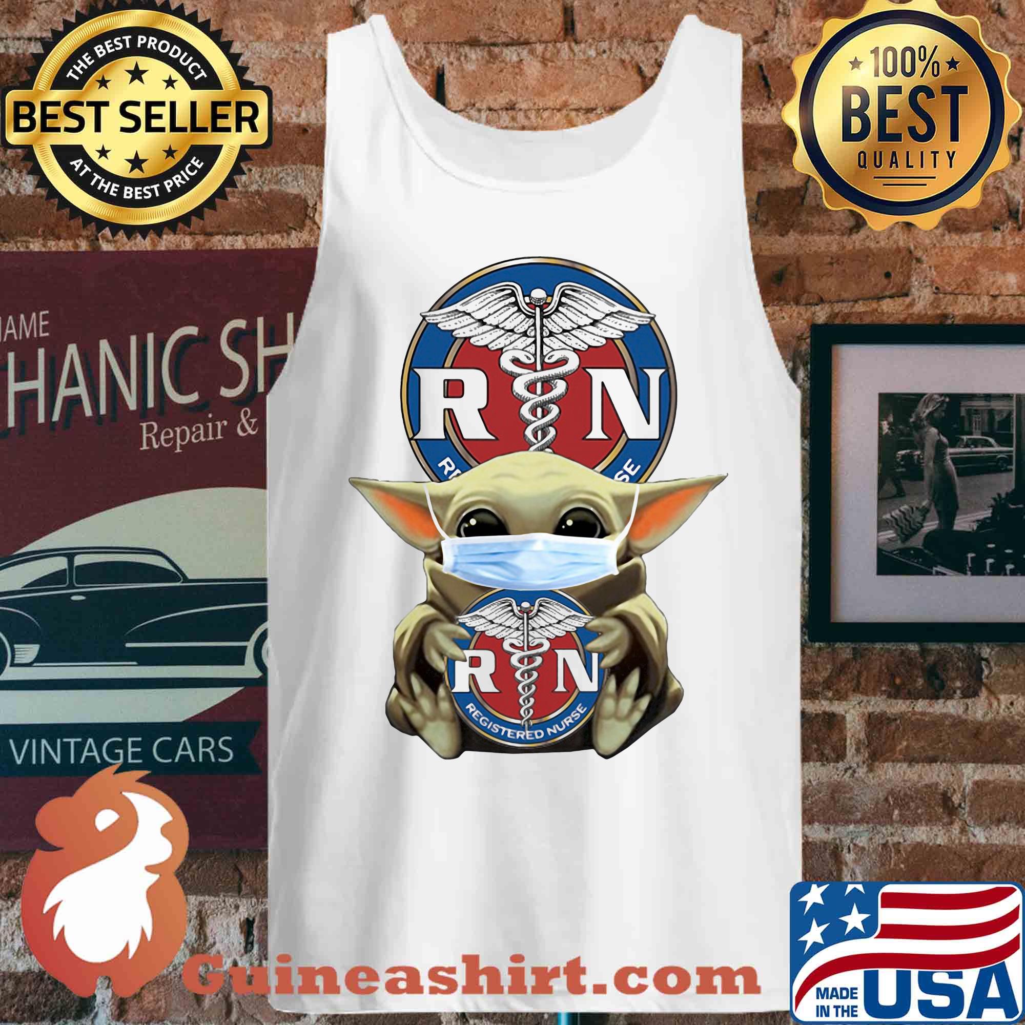 Baby Yoda Hug Registered Nurse Covid-19 s Tank top