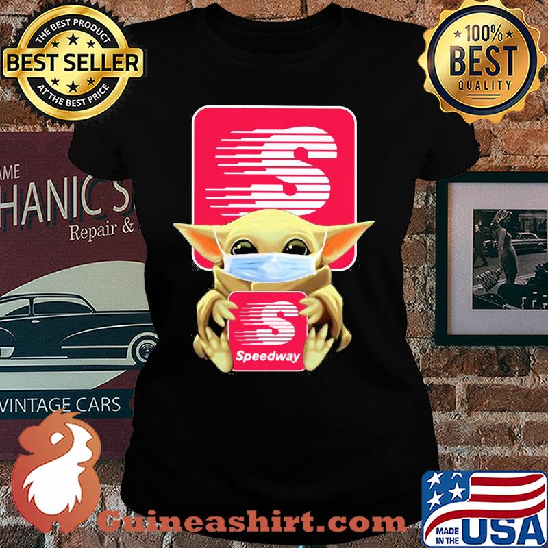 Baby Yoda hug Speedway Mask s Ladies tee