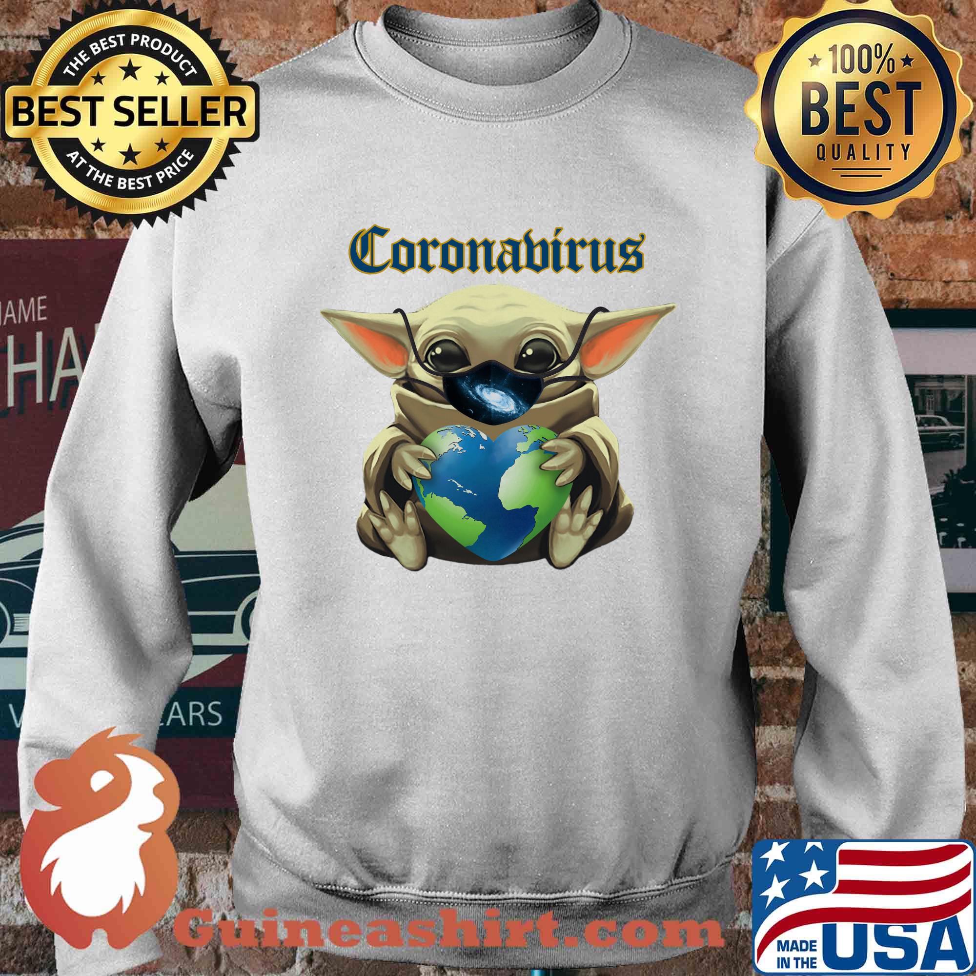 Baby yoda mask heart earth coronavirus s Sweater
