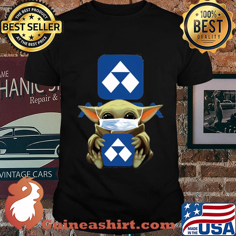 Baby Yoda mask hug Alca shirt