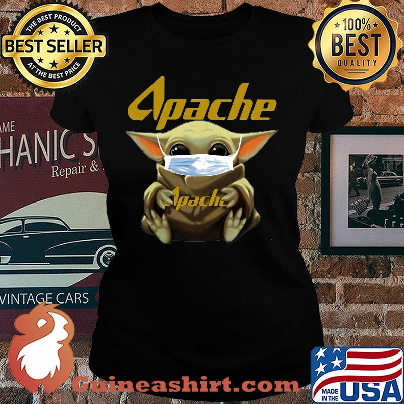 Baby Yoda mask hug Apache s Ladies tee