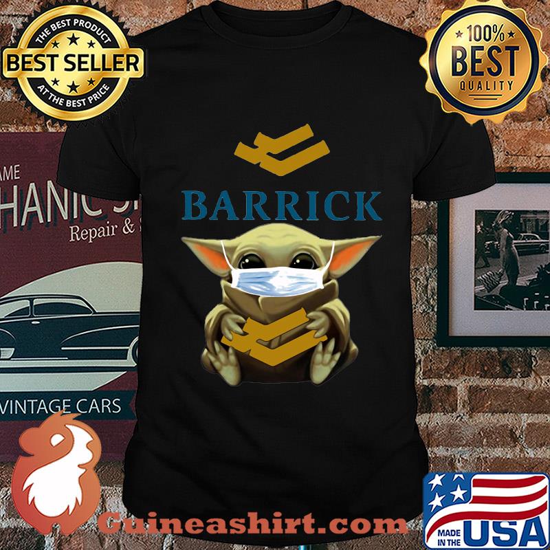Baby Yoda mask hug Barrick shirt