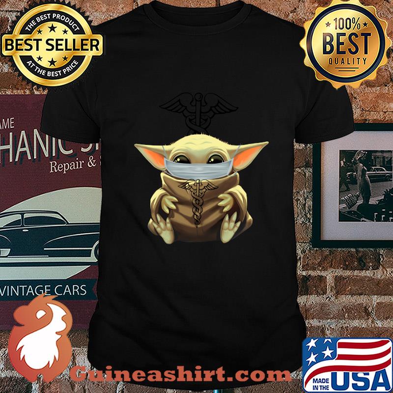 Baby Yoda mask hug CNA shirt