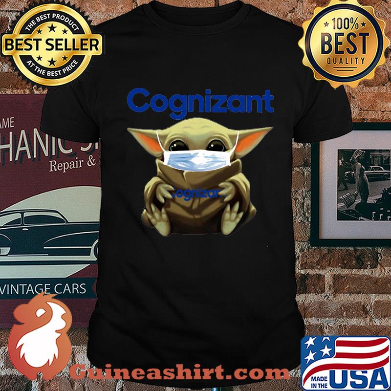 Baby Yoda mask hug Cognizant shirt