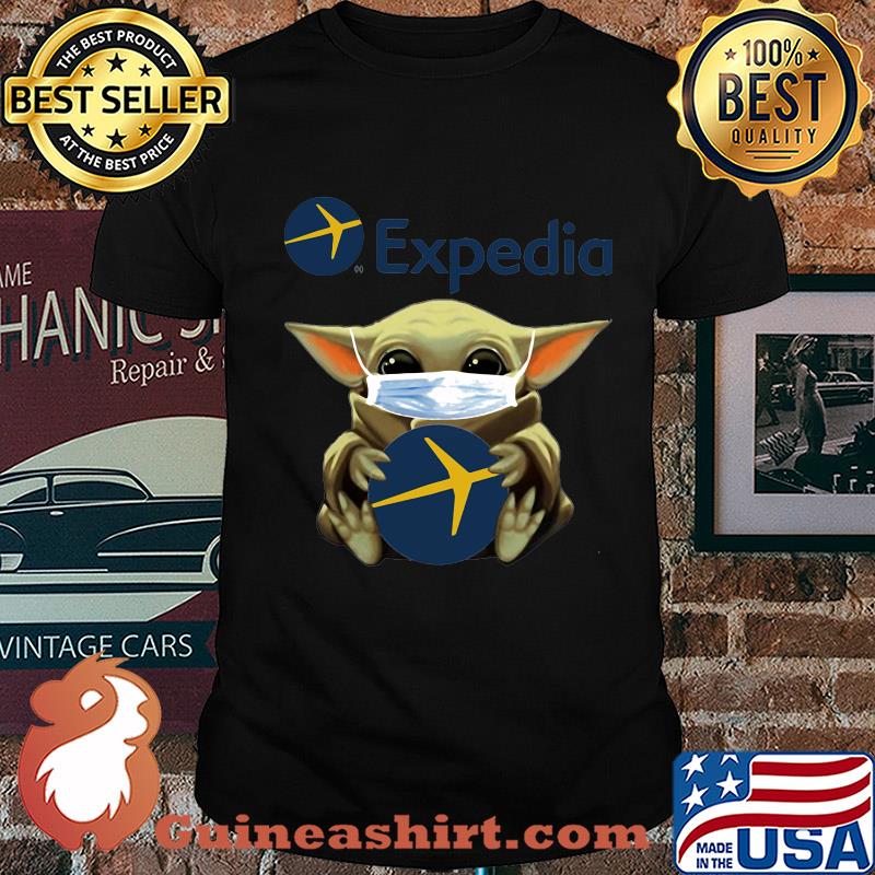 Baby Yoda mask hug Expedia shirt