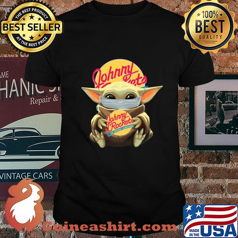 Baby Yoda mask hug Fohrry Rockets shirt
