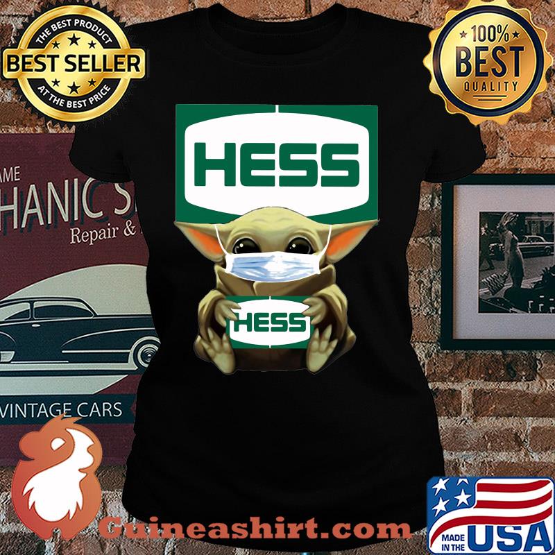 Baby Yoda mask hug Hess s Ladies tee