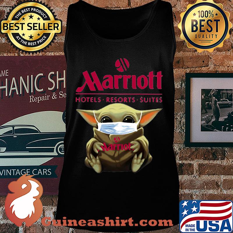 Baby Yoda mask hug Marriott hotels Resorts suites s Tank top