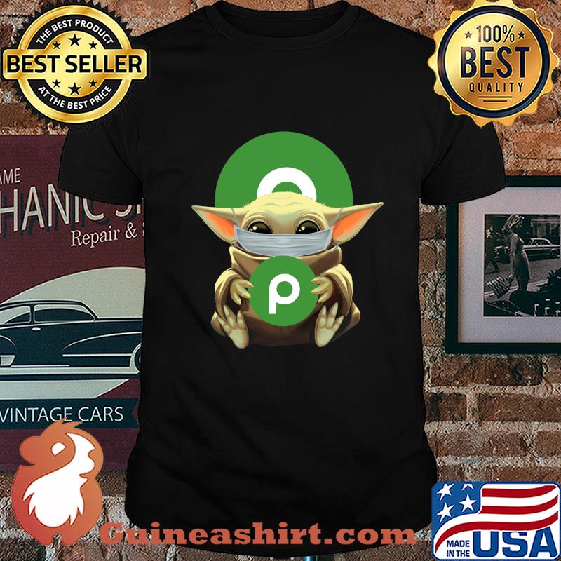 Baby Yoda mask hug Publix shirt