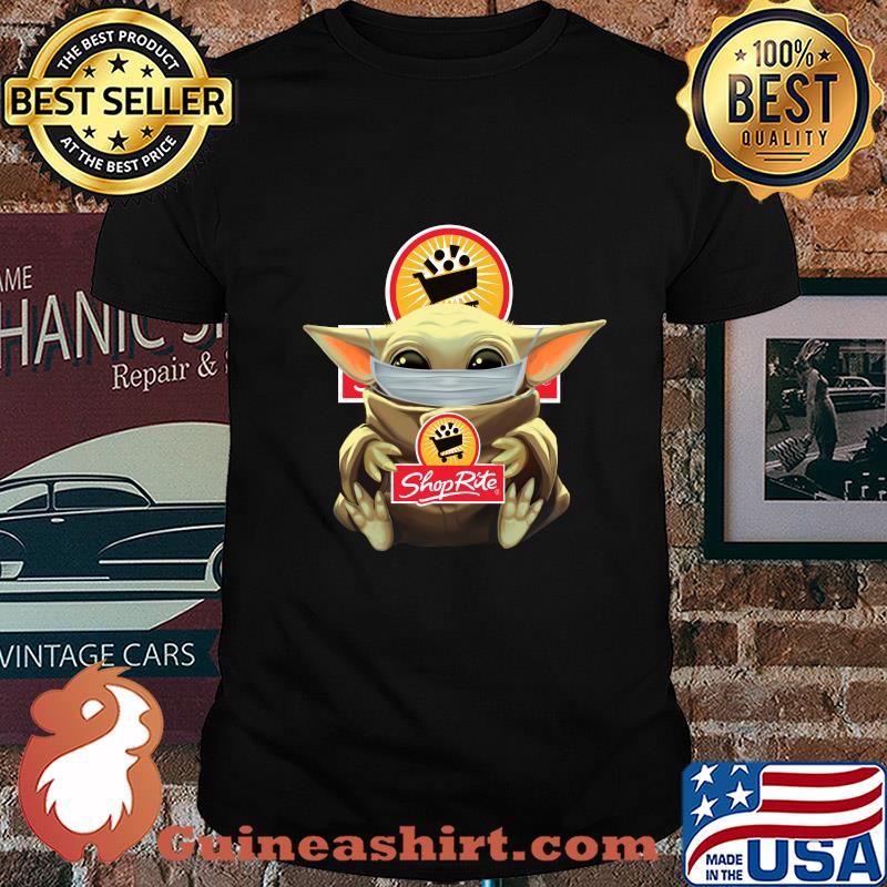 Baby Yoda mask hug Shop Rite shirt