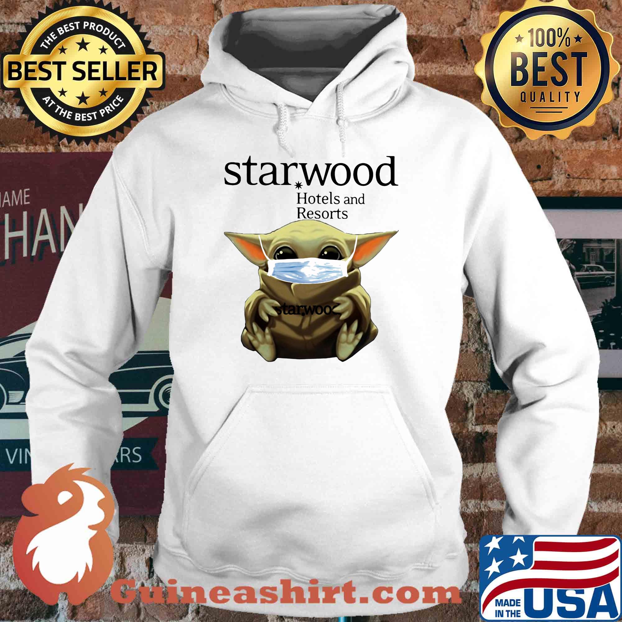 Baby Yoda mask hug Starwood Hotels and Resorts s Hoodie