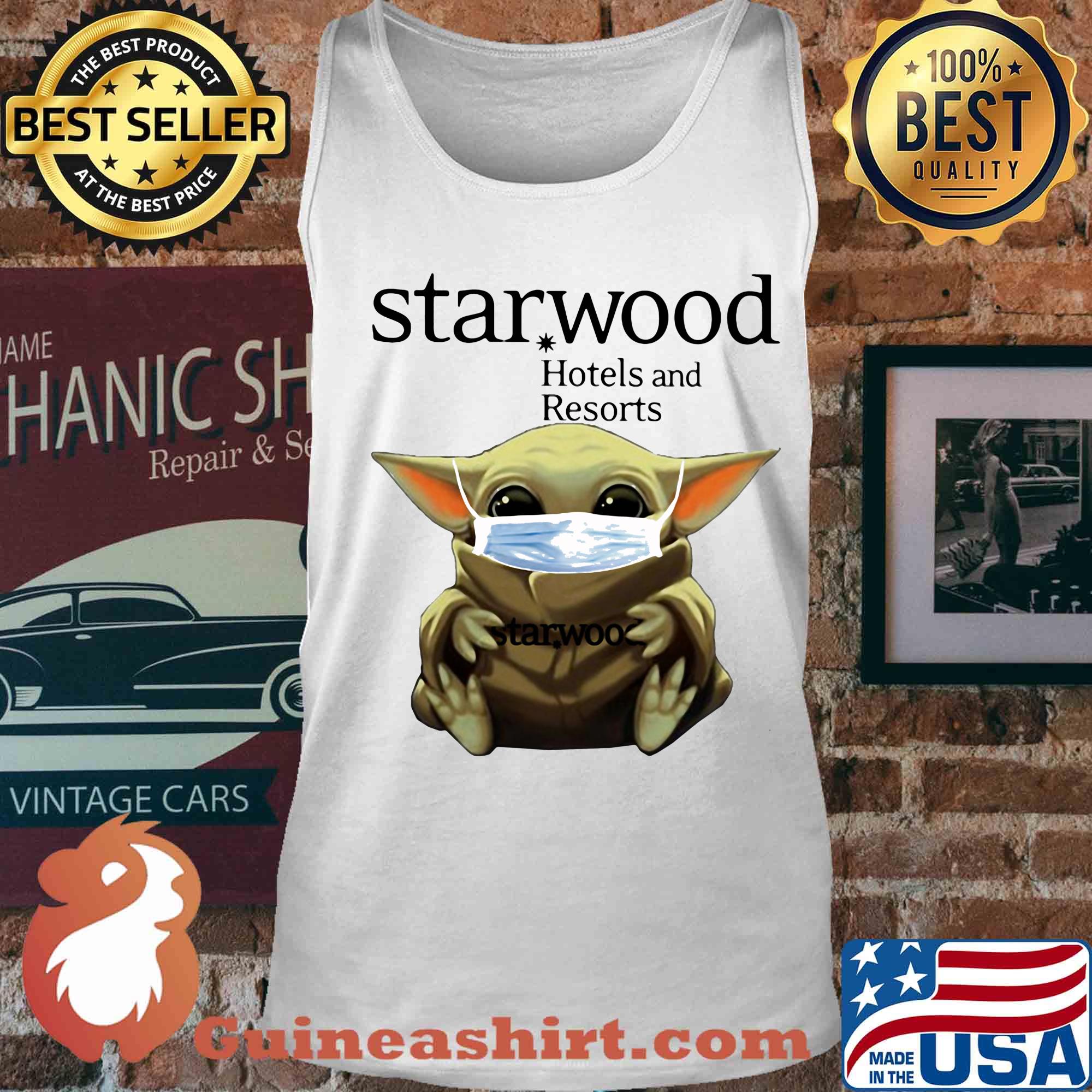 Baby Yoda mask hug Starwood Hotels and Resorts s Tank top