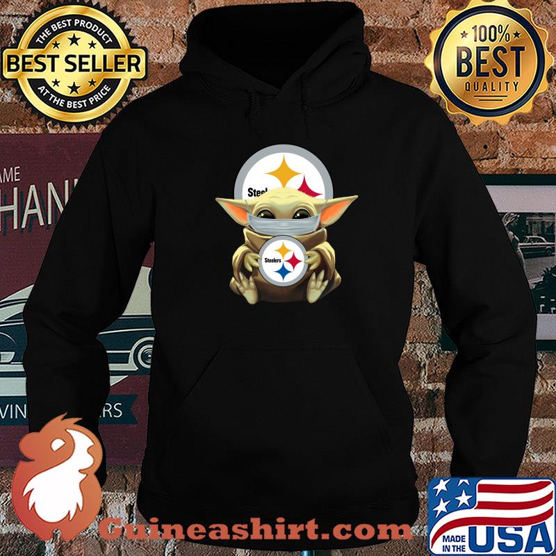Baby Yoda mask hug Steelers s Hoodie