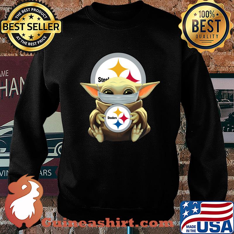 Baby Yoda mask hug Steelers s Sweater