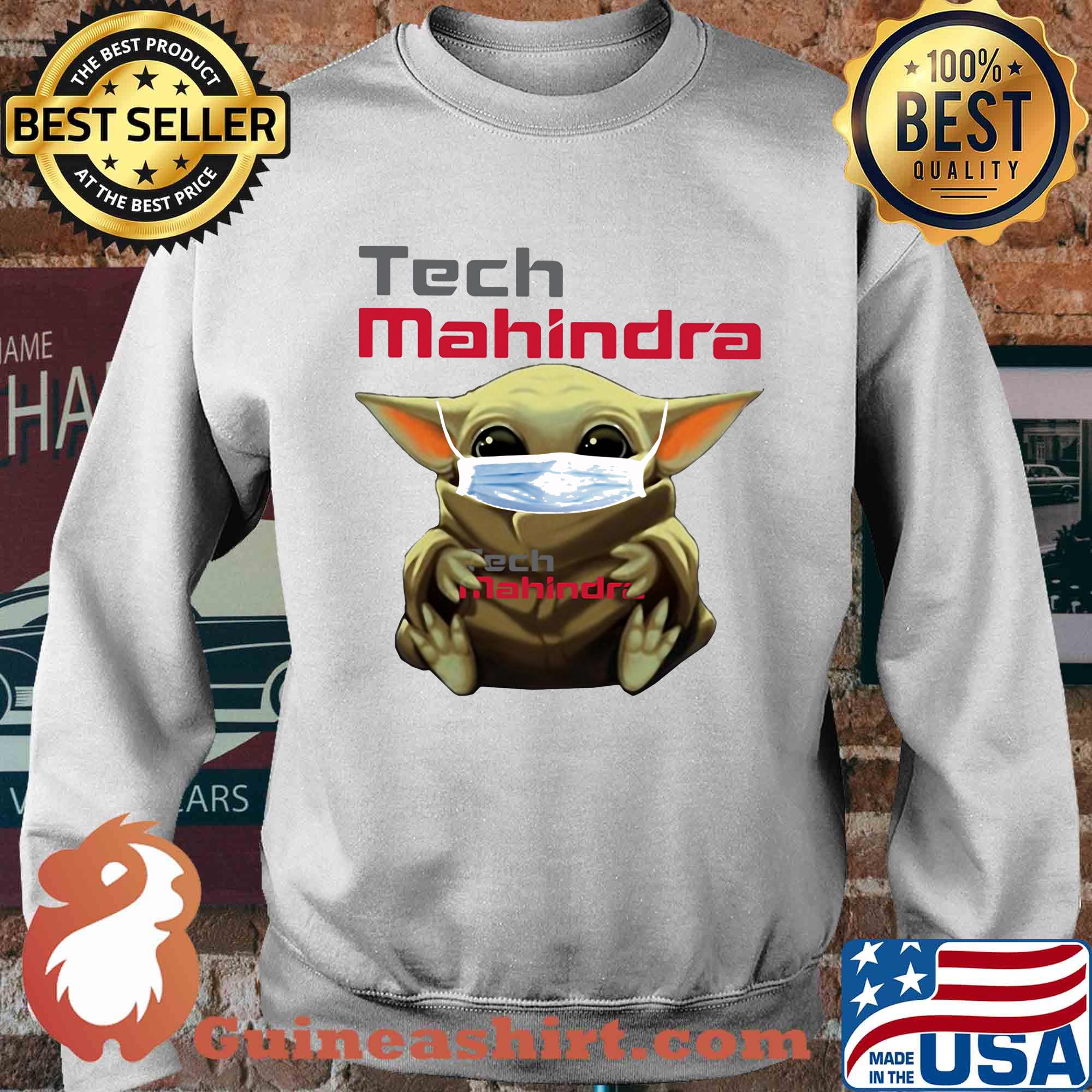 Baby Yoda mask hug Tech Mahindra s Sweater