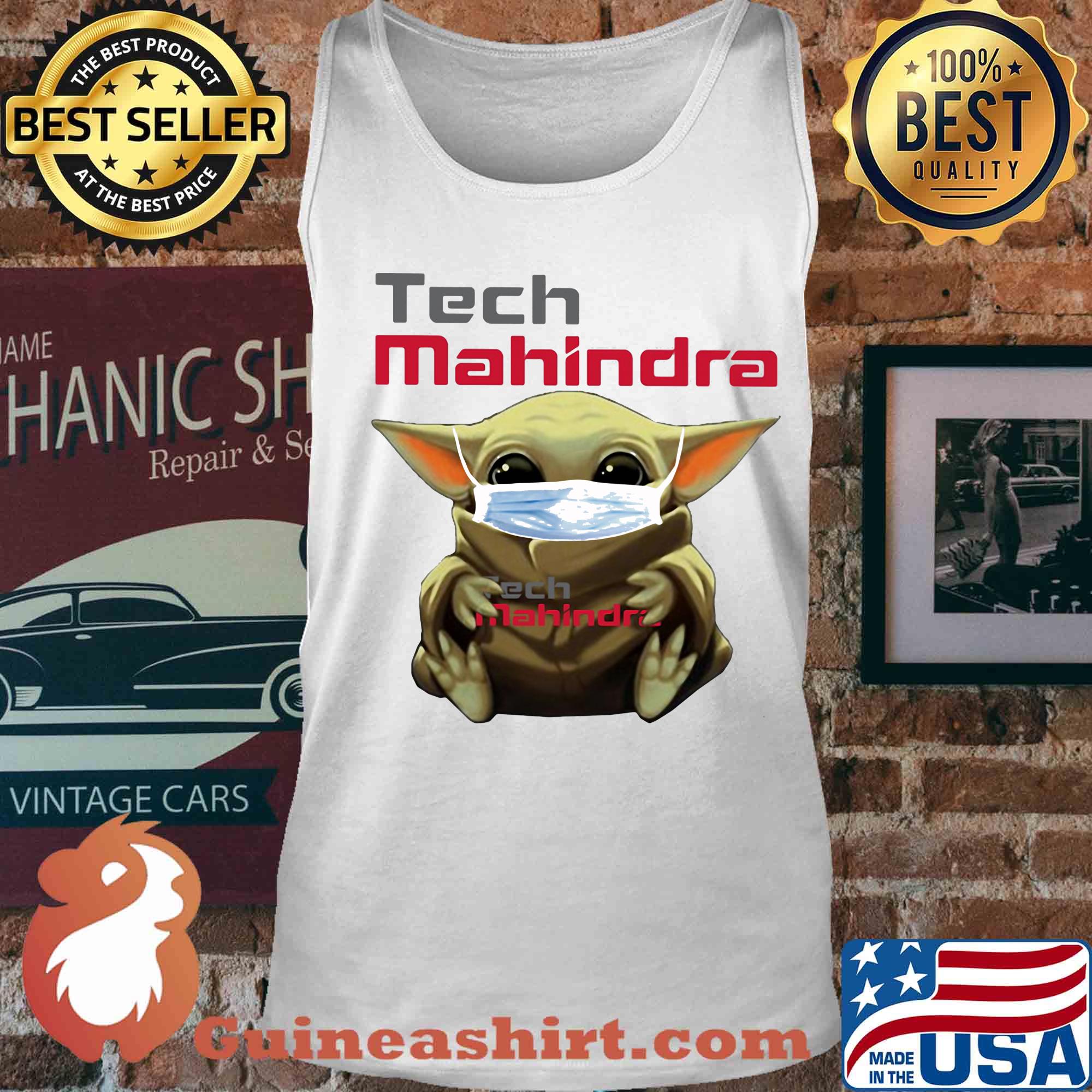 Baby Yoda mask hug Tech Mahindra s Tank top