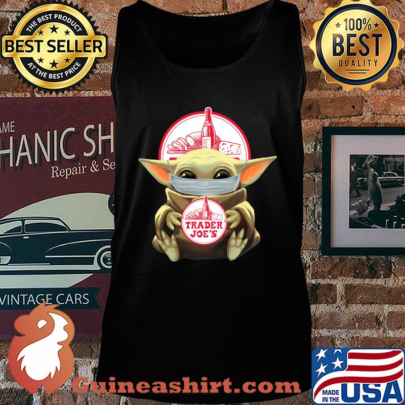 Baby Yoda mask hug Trader Joe's s Tank top