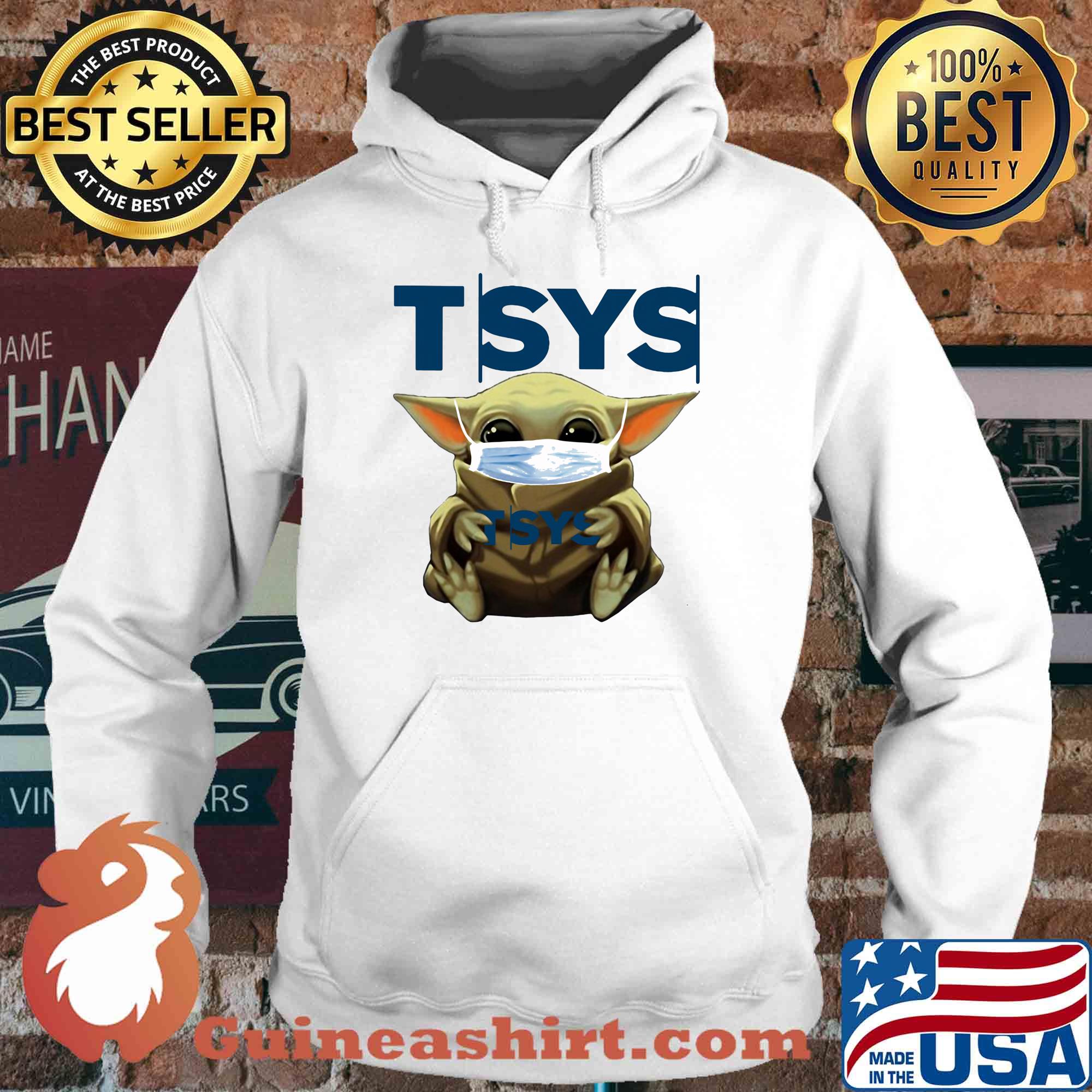 Baby Yoda mask hug TSYS s Hoodie