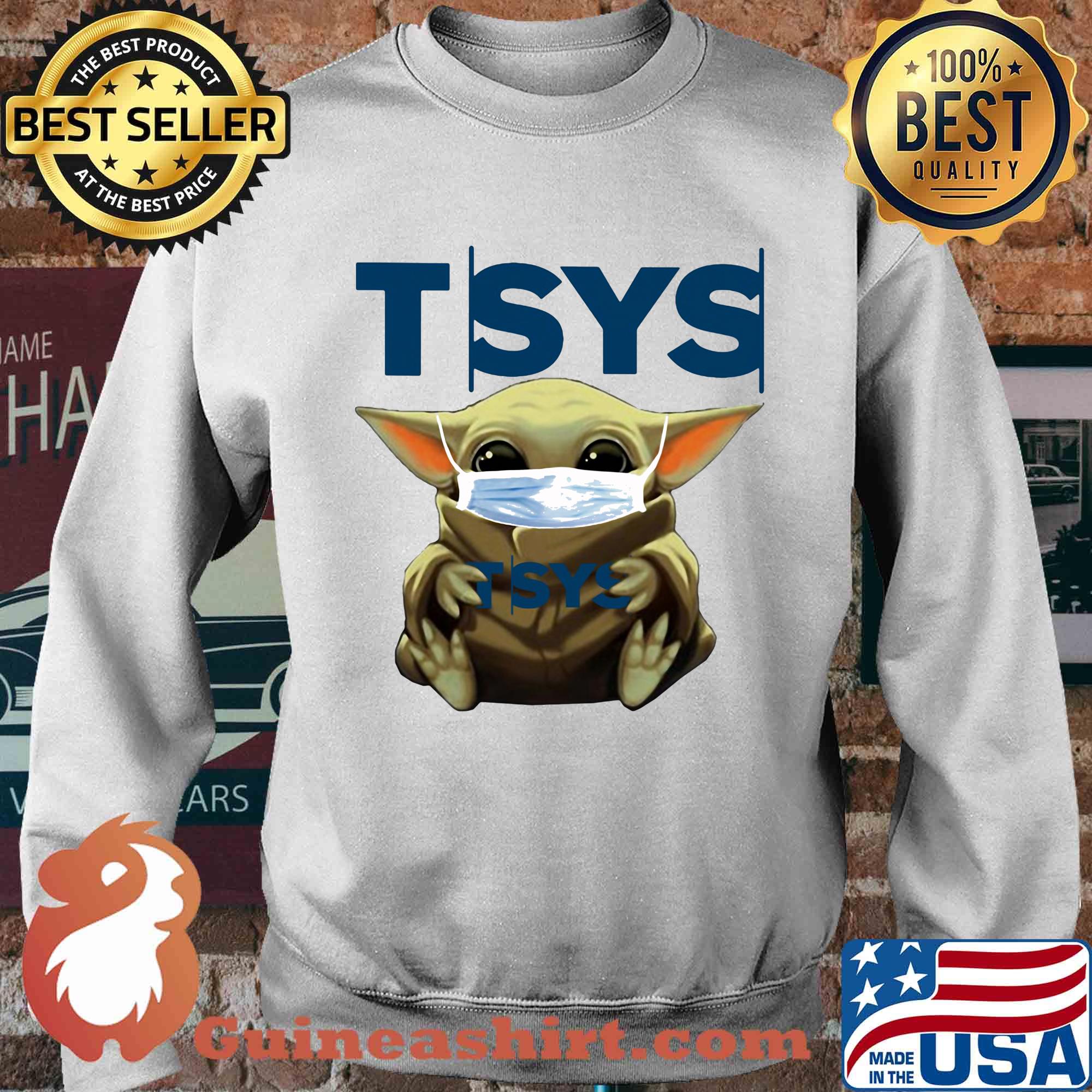 Baby Yoda mask hug TSYS s Sweater