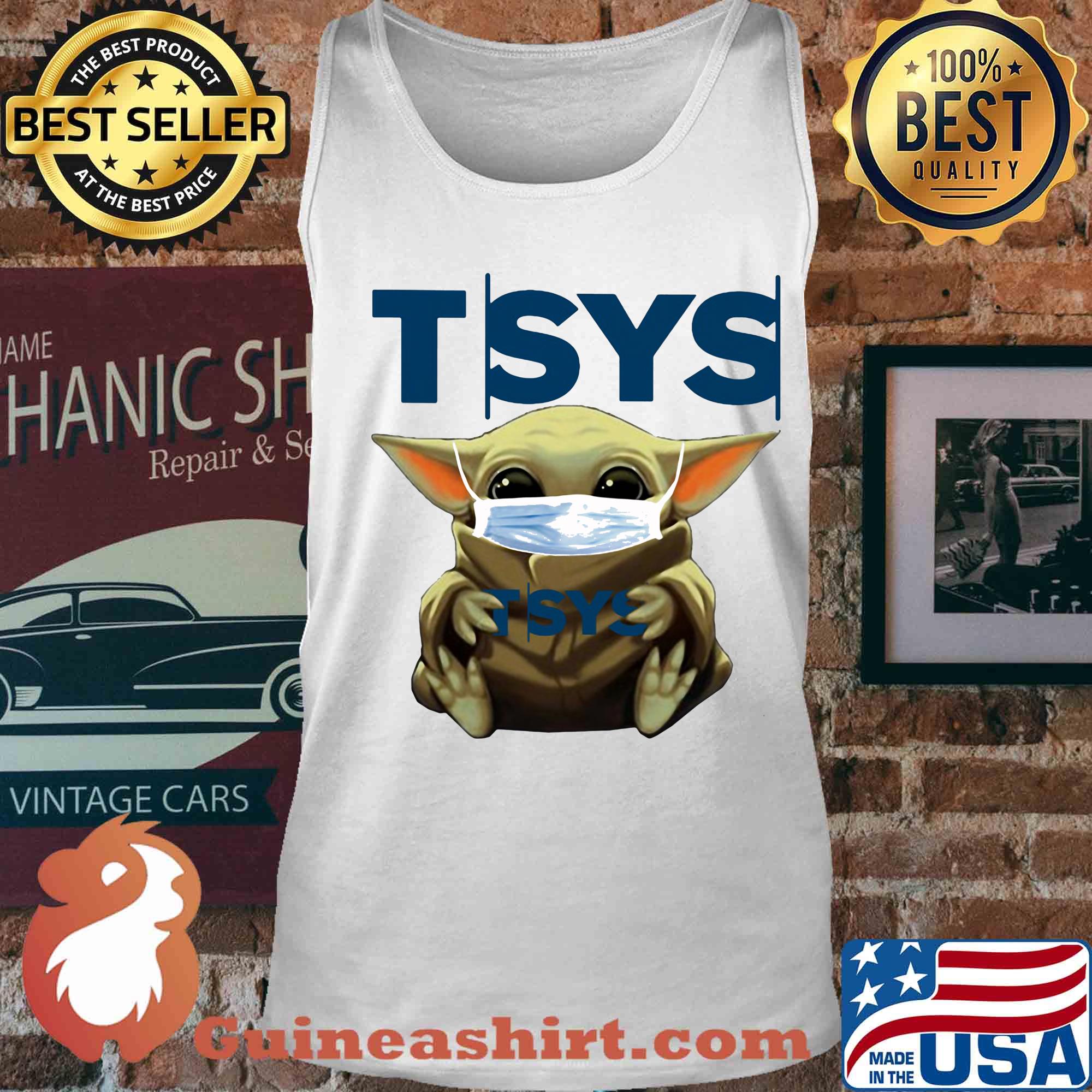Baby Yoda mask hug TSYS s Tank top