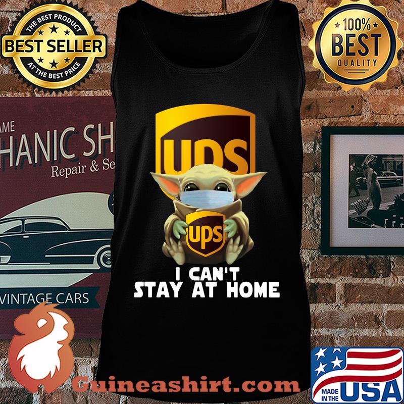 Baby Yoda mask hug Ups I can't stay at home s Tank top