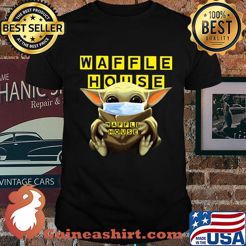 Baby Yoda mask hug Waffle House shirt