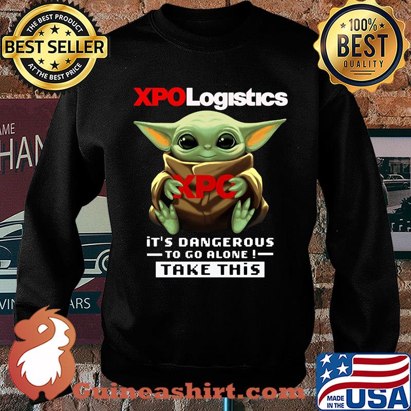 Baby Yoda mask hug XPO Logistics it's dangerous to go alone take this s Sweater