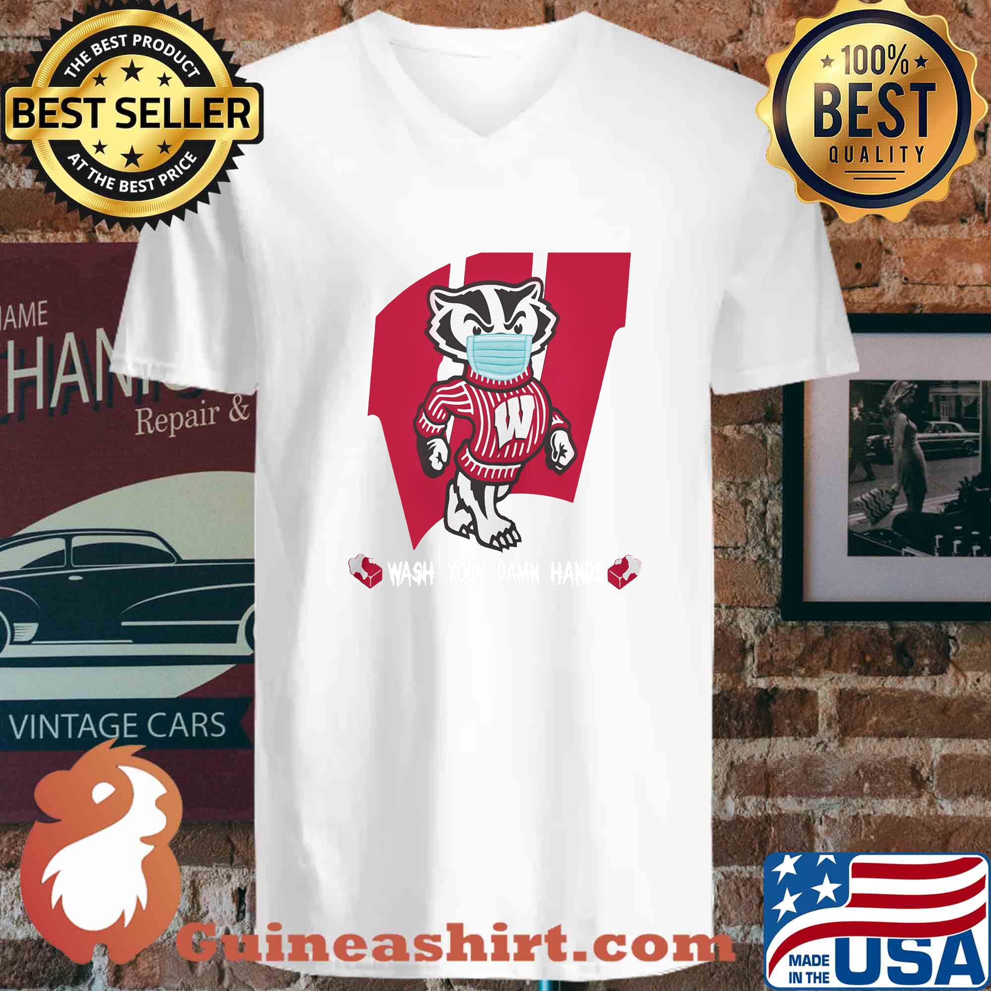 Badgers Football Wash Your Damn Hands Covid-19 s 3