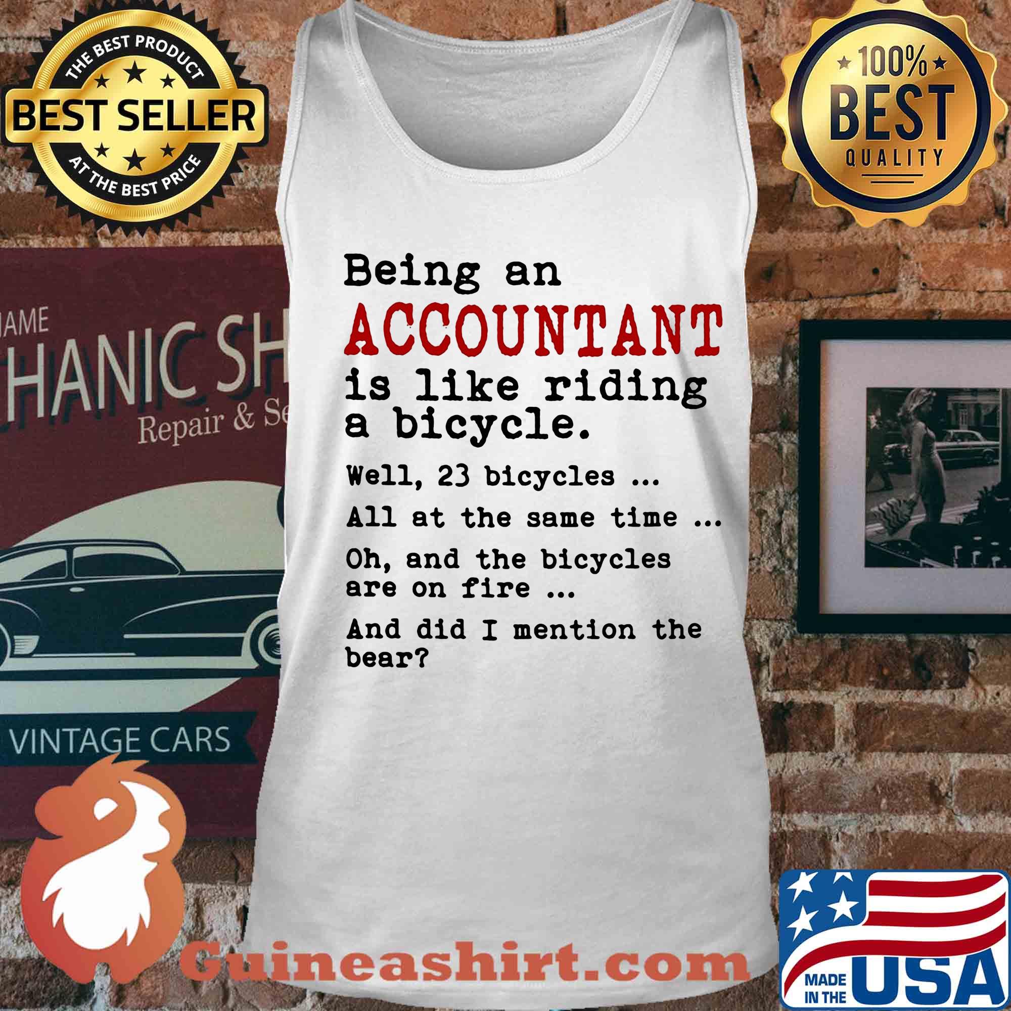 Being an accountant is like riding a bicycle s Tank top
