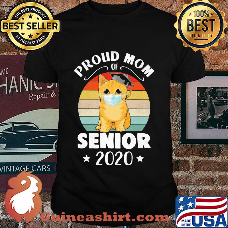 Cats graduated proud mom of senior 2020 vintage shirt