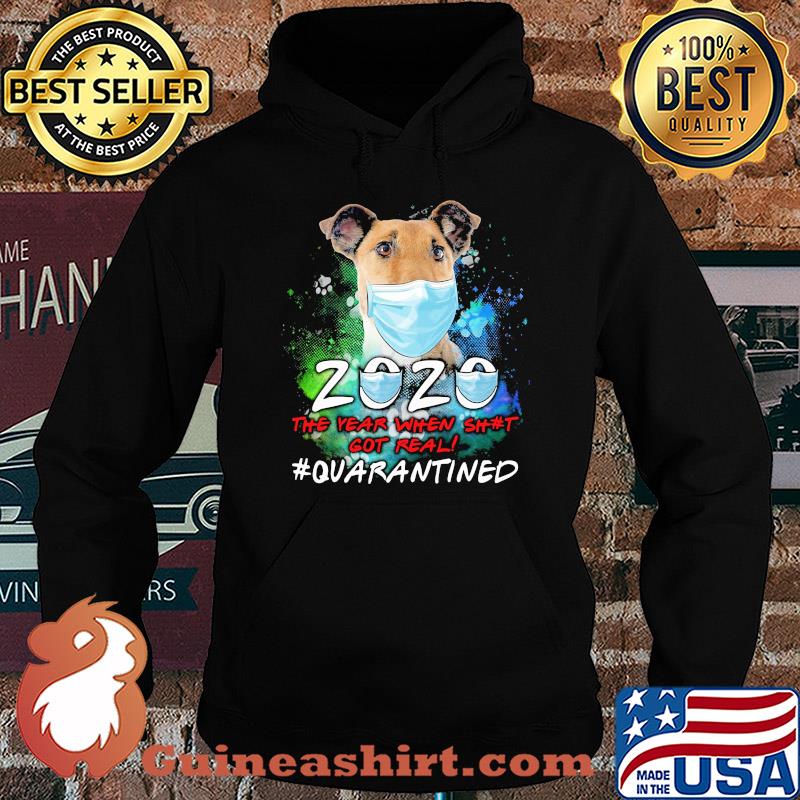 Chilean Fox Terrier 2020 the year when shit got real #quarantined mask s Hoodie