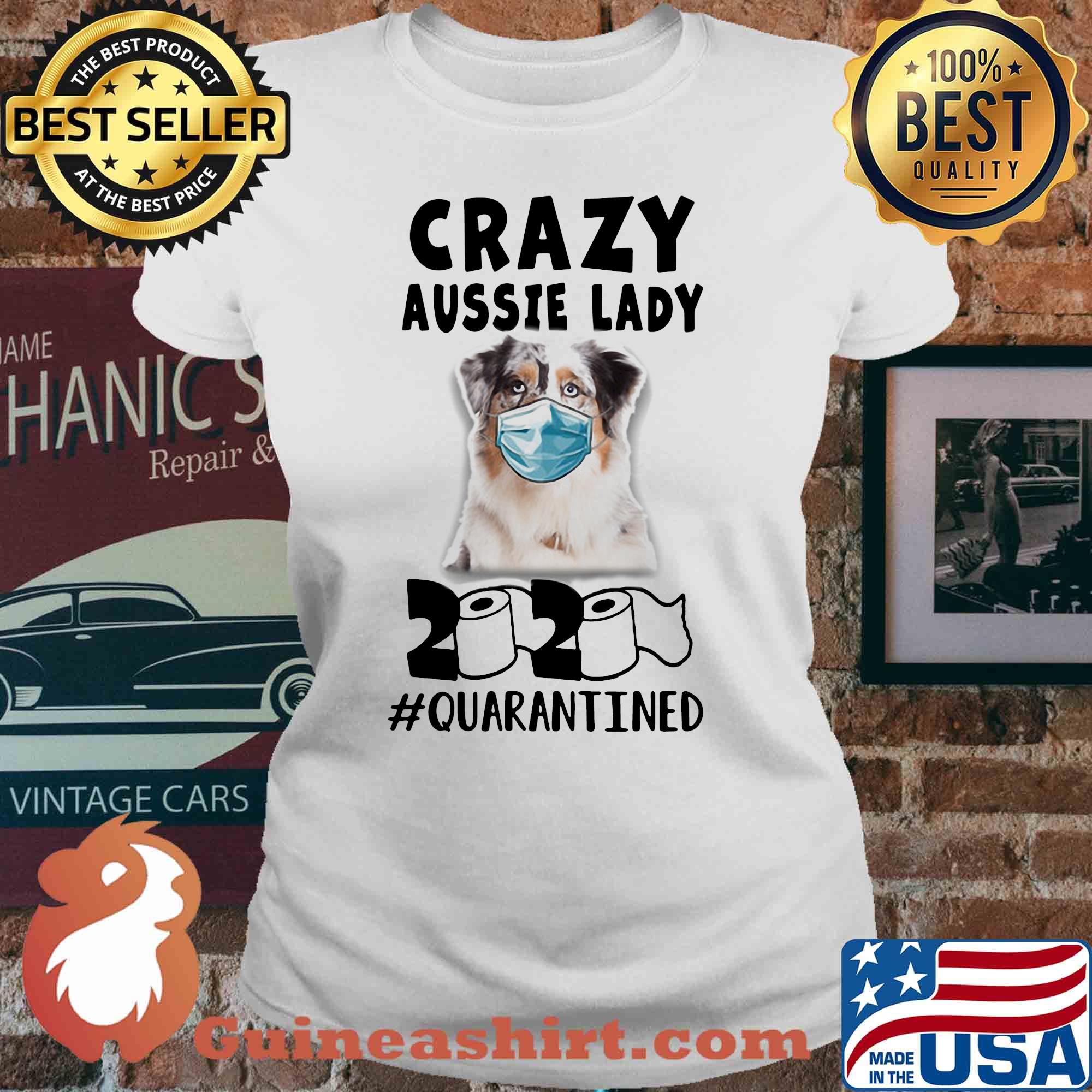 Crazy aussie lady mask 2020 toilet paper quarantined s V-neck