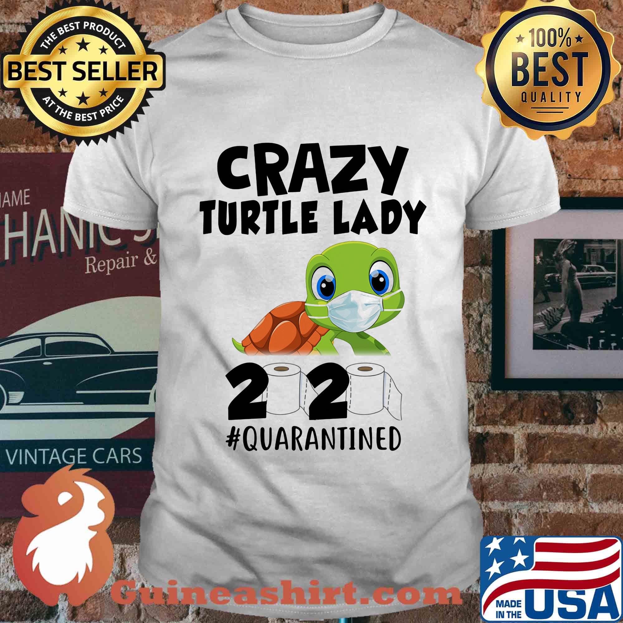 Crazy turtle lady mask 2020 toilet paper quarantined shirt