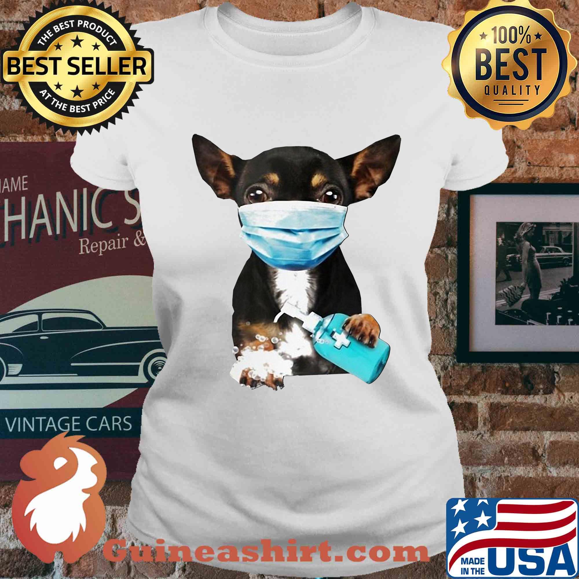 Dachshund mask wash your hand s Ladies tee