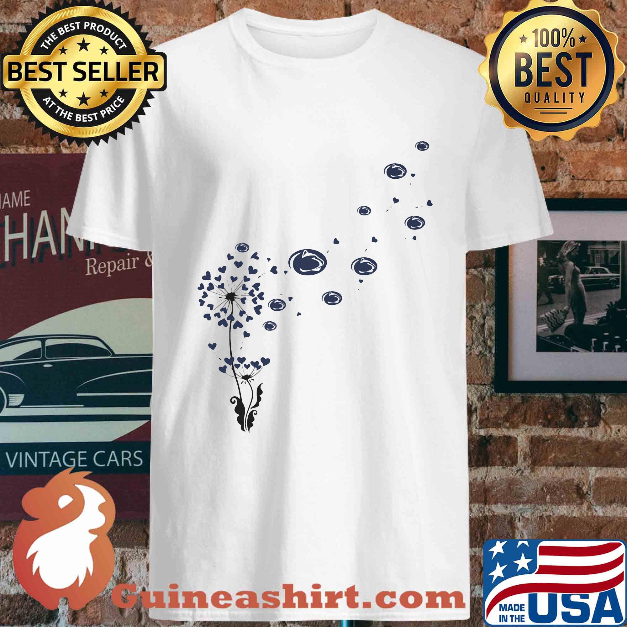 Dandelion Flower Pattern Penn State Logo shirt
