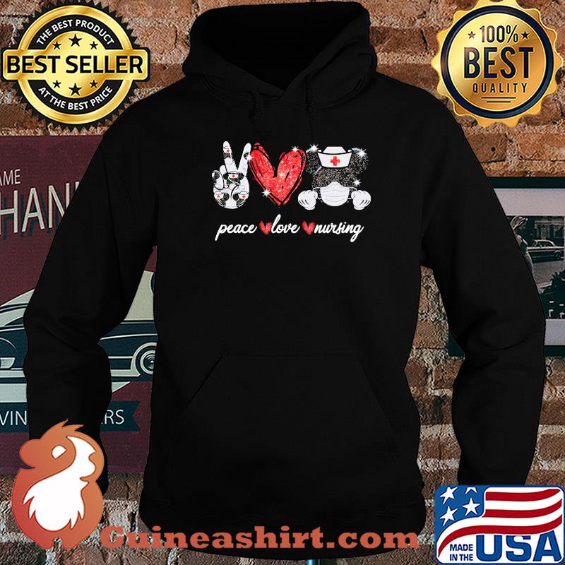 Diamond Peace love nursing Mickey mouse s Hoodie