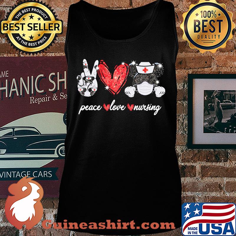 Diamond Peace love nursing Mickey mouse s Tank top