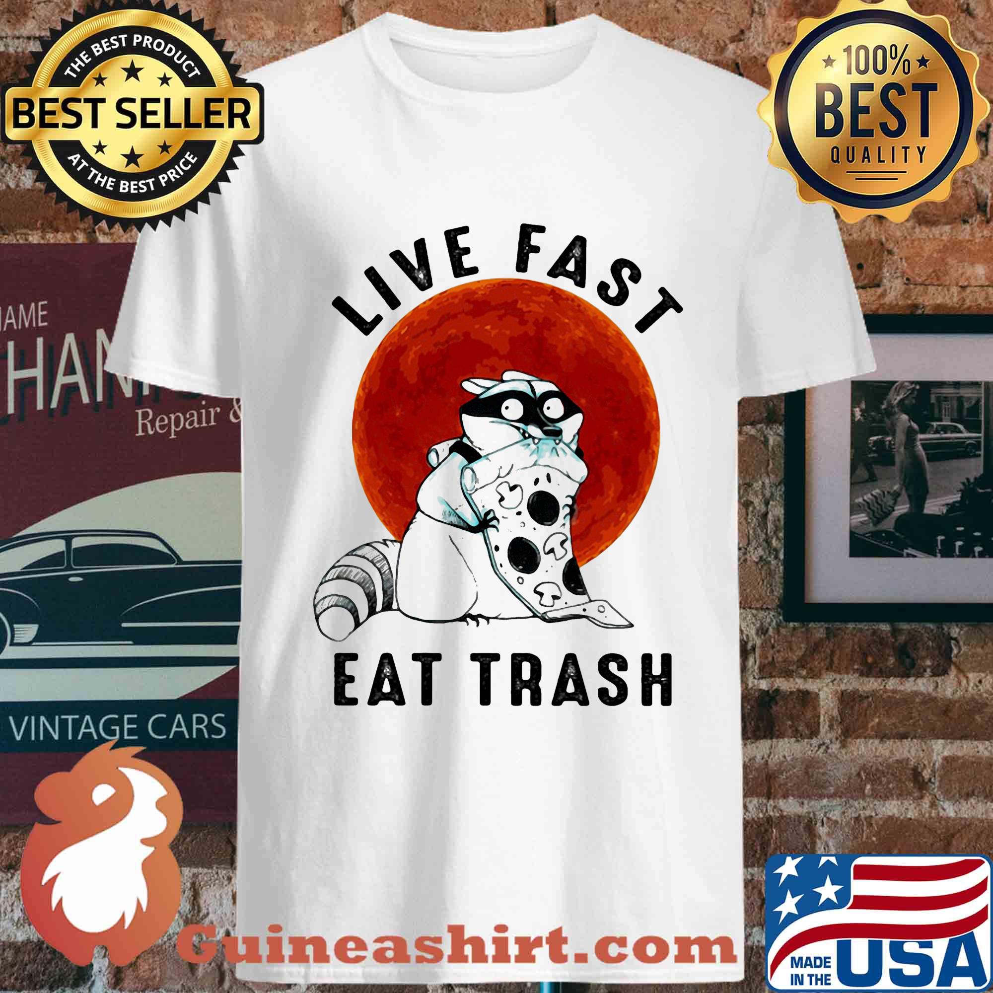 Fox Live Fast Eat Trash Vintage shirt