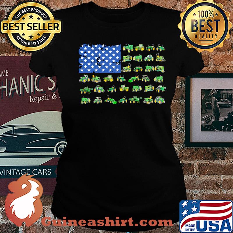 Green trucks american flag s Ladies tee