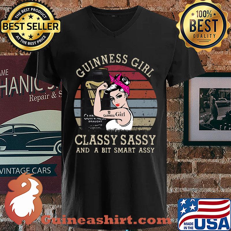 Guinness Girl Classy Sassy And A Bit Smart Assy Vintage s V-neck