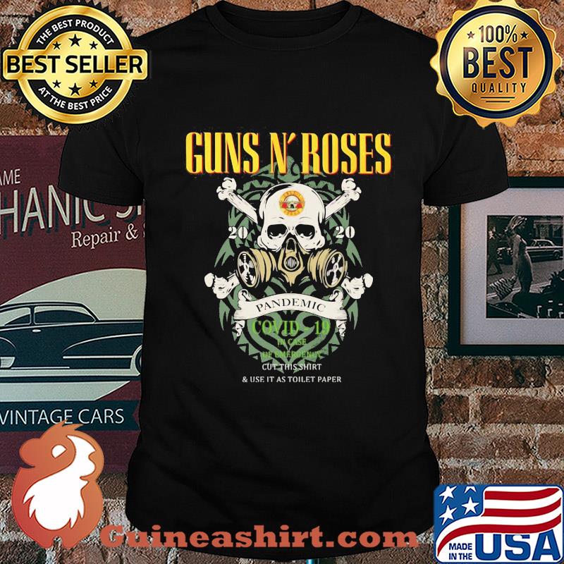 Guns N' Rose 2020 pandemic Covid-19 in case skull shirt