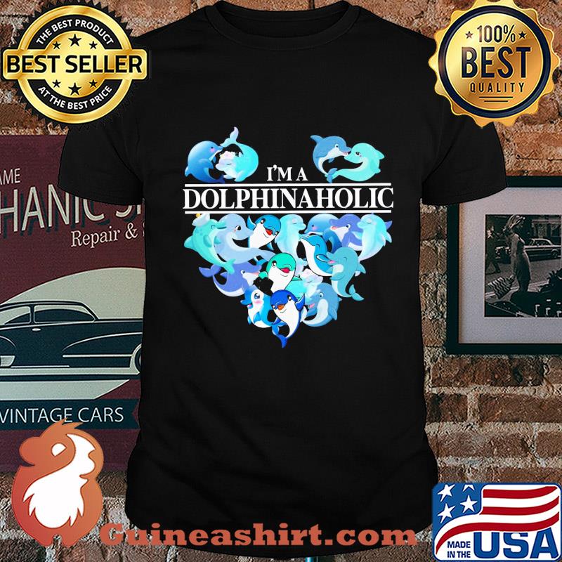 Heart I'm dolphinsaholic shirt