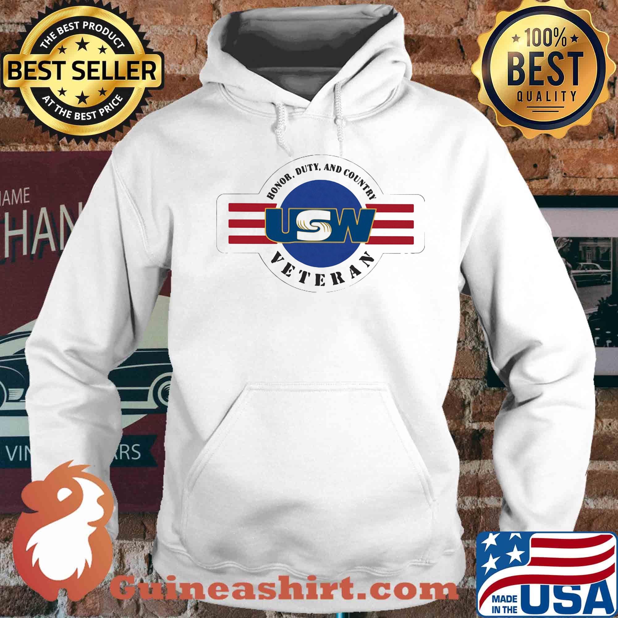 Honor duty and country veteran United Steelworkers s Hoodie