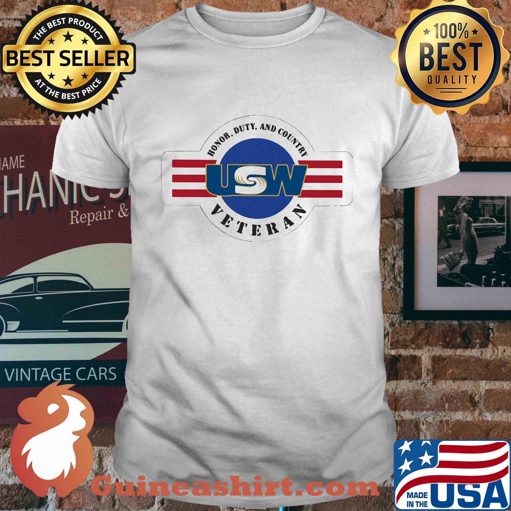 Honor duty and country veteran United Steelworkers shirt
