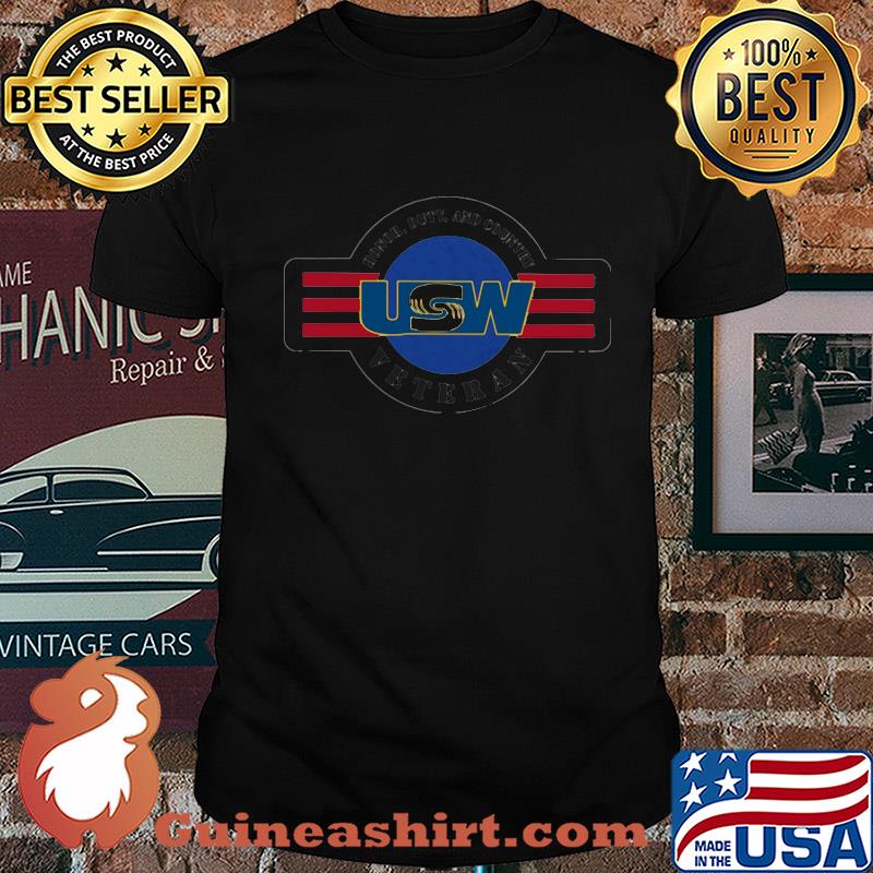 Honor duty and country veteran United Steelworkers shirt