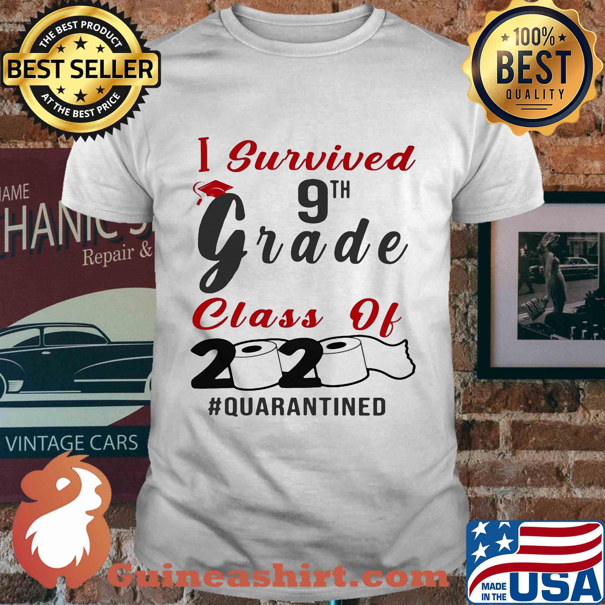 I survived 9th grade class of 2020 quarantined toilet paper shirt