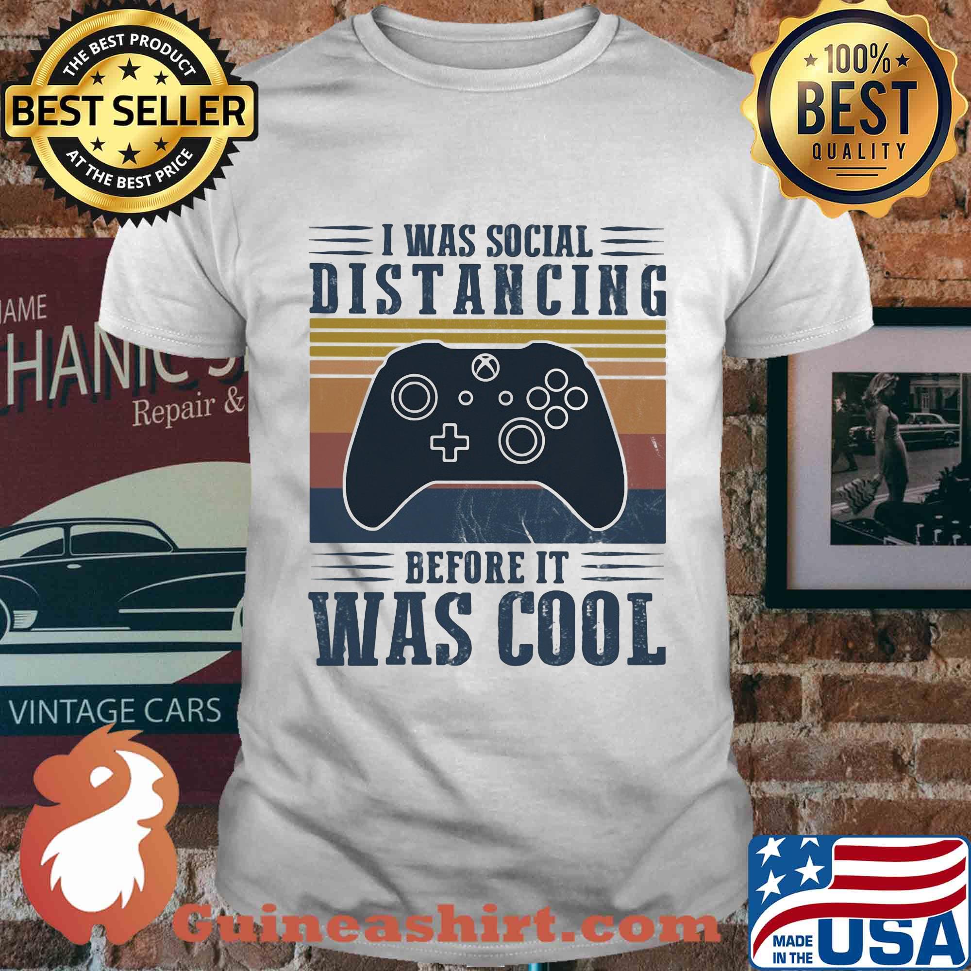 I was social distancing before it was cool game vintage shirt
