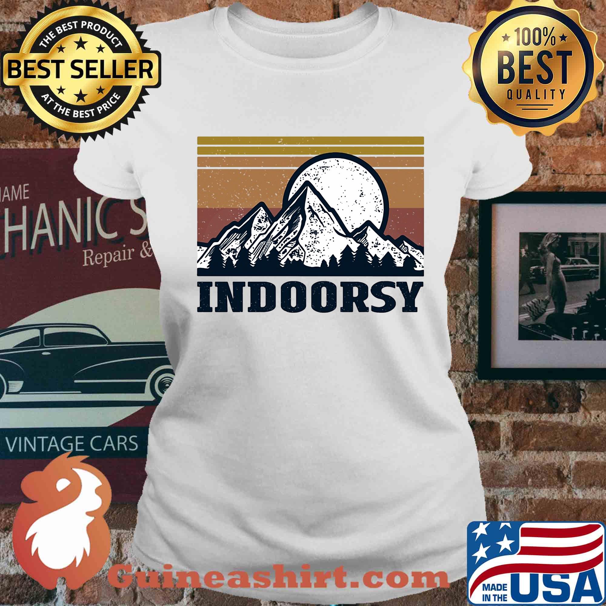 Indoorsy for the Basic City Girl Mountain Vintage s Ladies tee