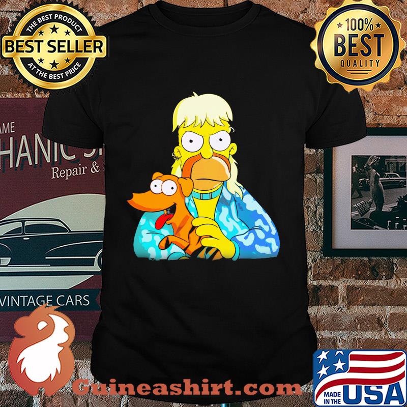 Joe exotic tiger king bart simpson dog santa’s little helper shirt