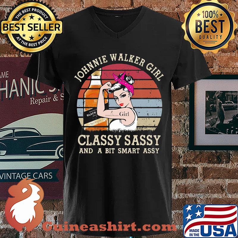 Johnnie Walker Girl Classy Sassy And A Bit Smart Assy Vintage s V-neck